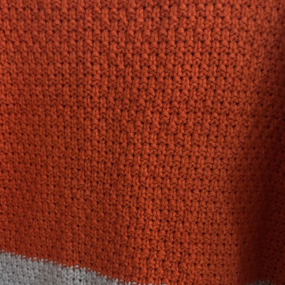 Elegant Colorblock Turtleneck Sweater - Pink, Orange, and Gray - Picture 8 of 9